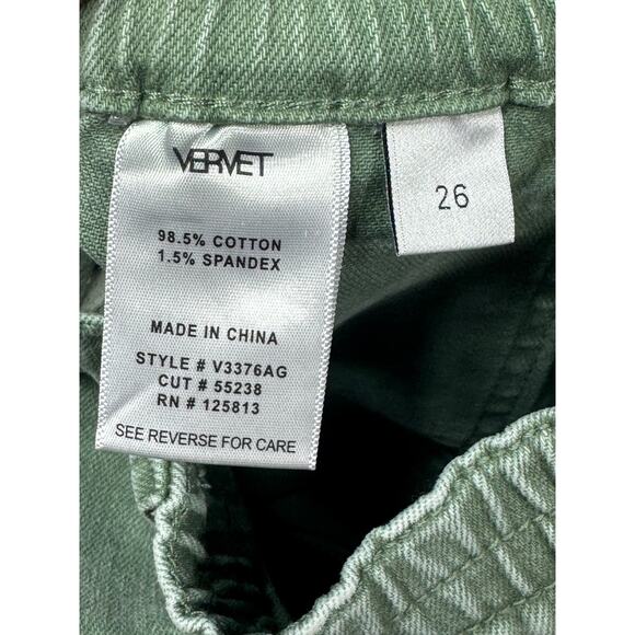 Vervet Women's Green Straight Leg Cargo Stretch Denim Jeans - Size 26 (27x28.5) - Picture 4 of 4